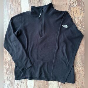 The North Face Women’s Glacier 1/4 Zip-Up Black Fleece Sweater Outdoor | Large